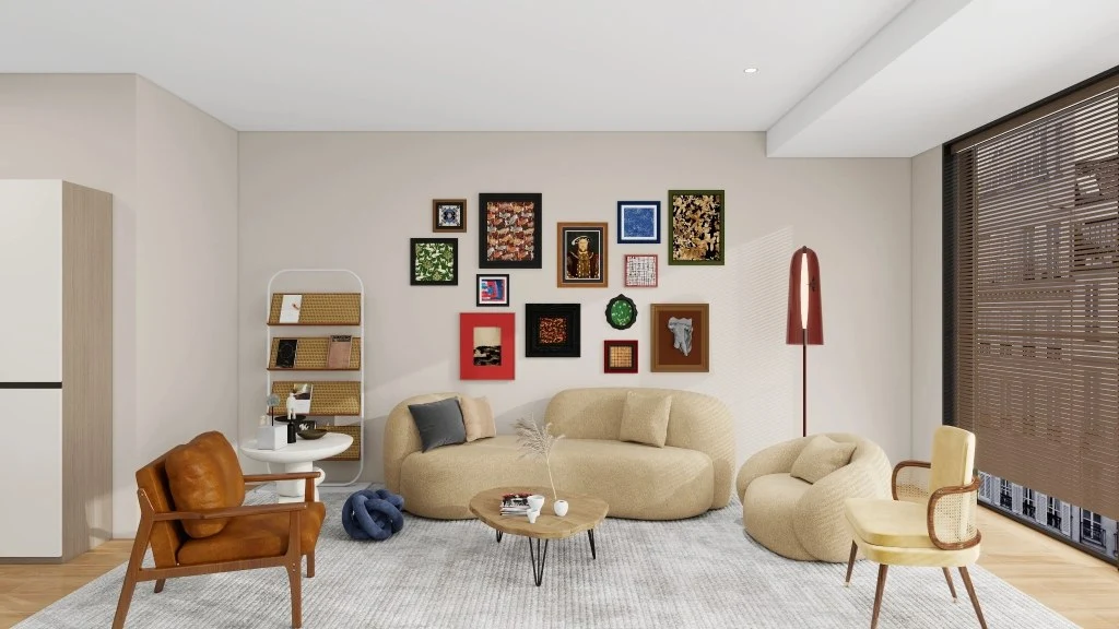 Wood-Wabi-Sab Style Laziness Home(LRNSBO0065)-Living room