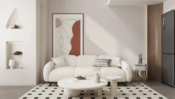 Cream Style and One Bedroom(LRCSNY0001)-Living room
