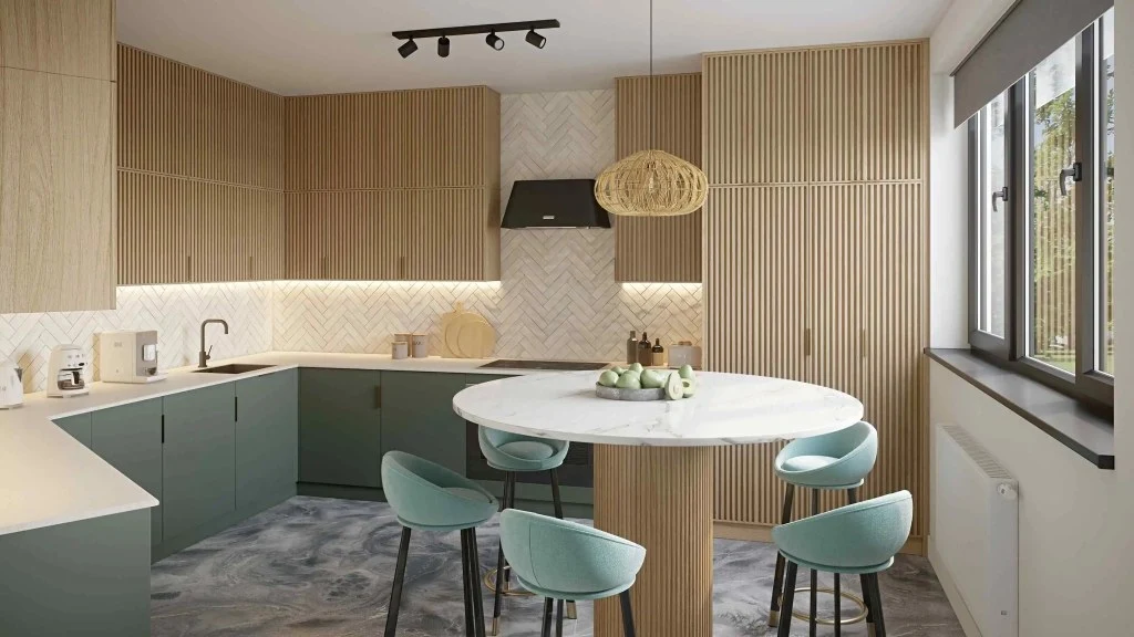 Eco-kitchen living-room