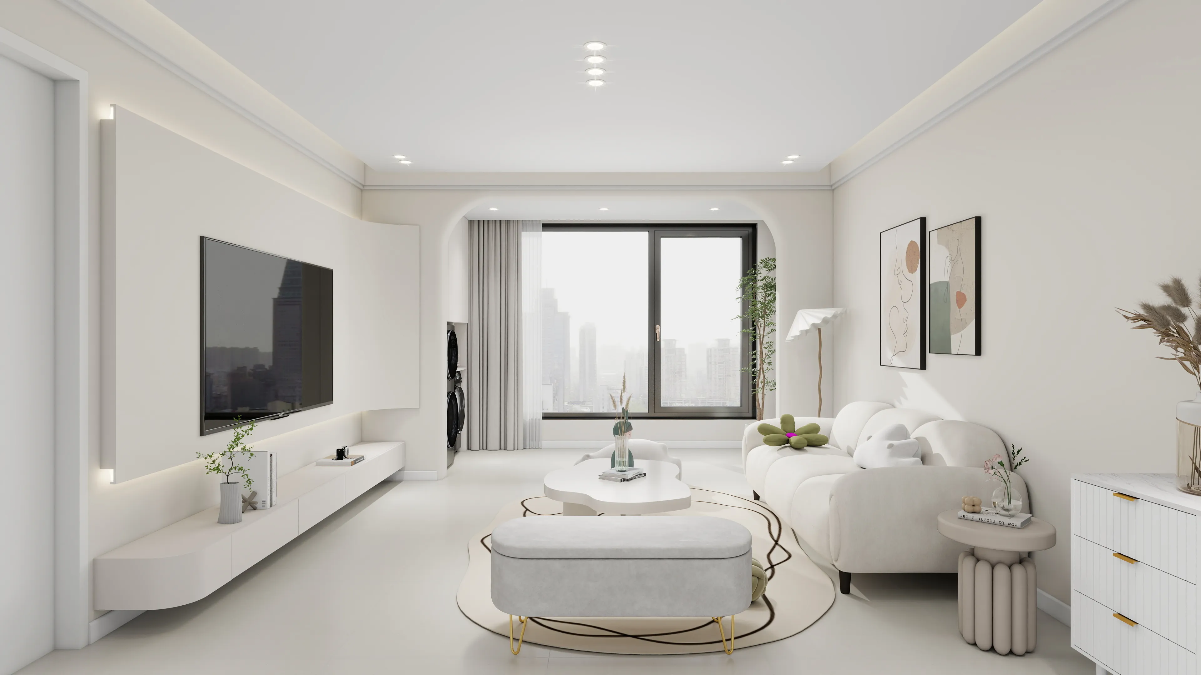 Soft Cream Living room 2