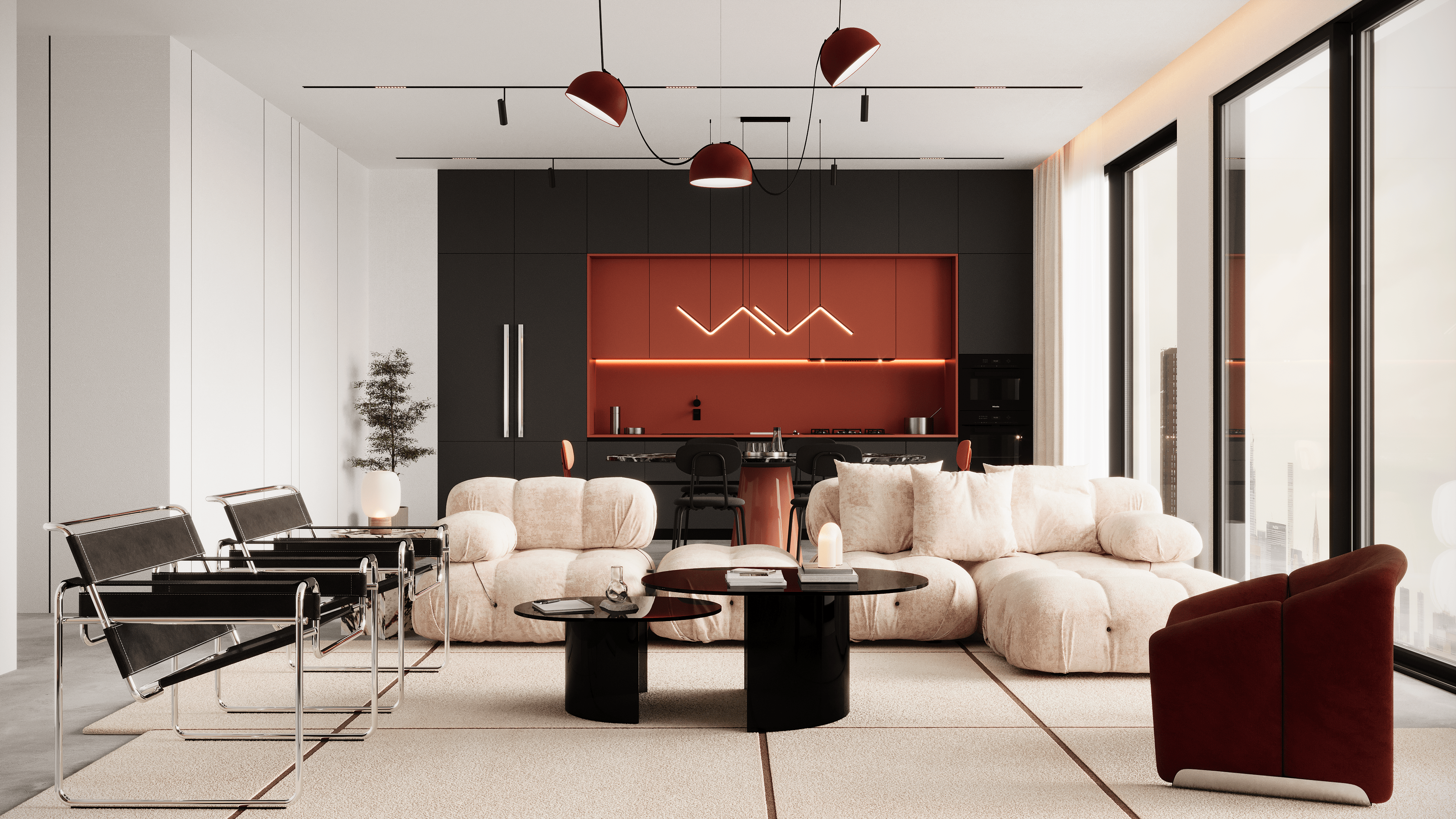 Modern Luxe Living with Bold Accents