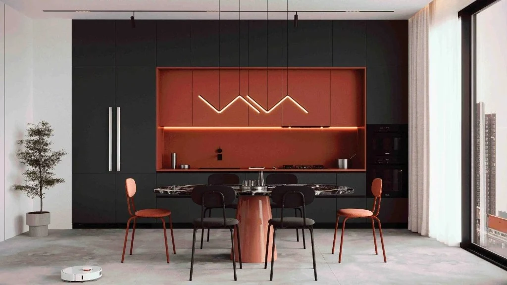 Modern Luxe Living with Bold Accents dining-room