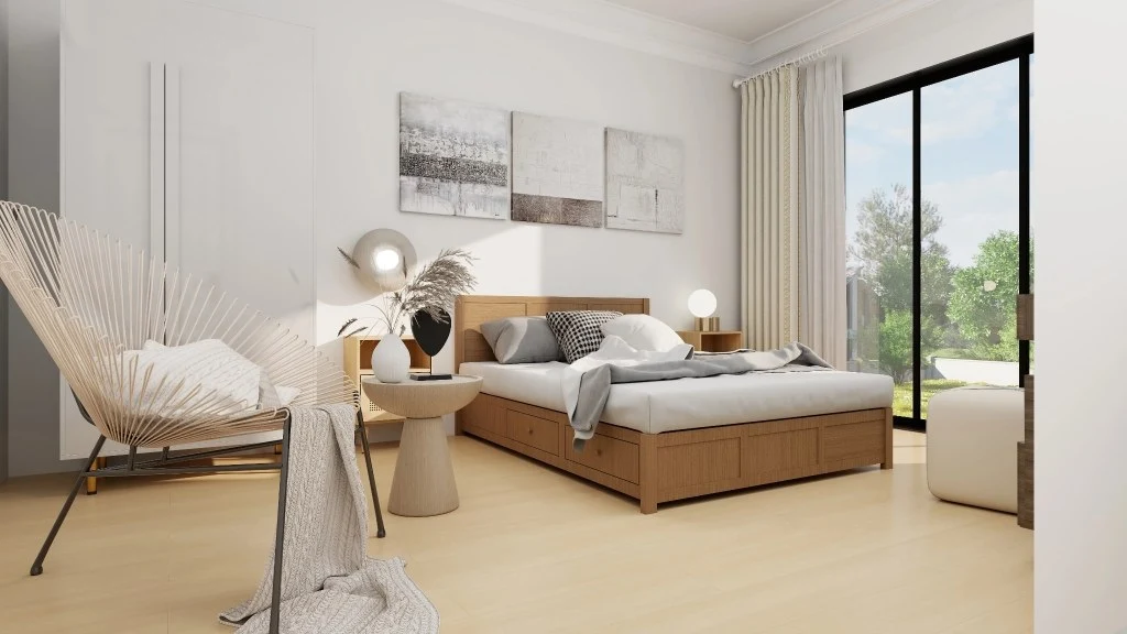 Symbiosis of Simplicity and Elegance bedroom