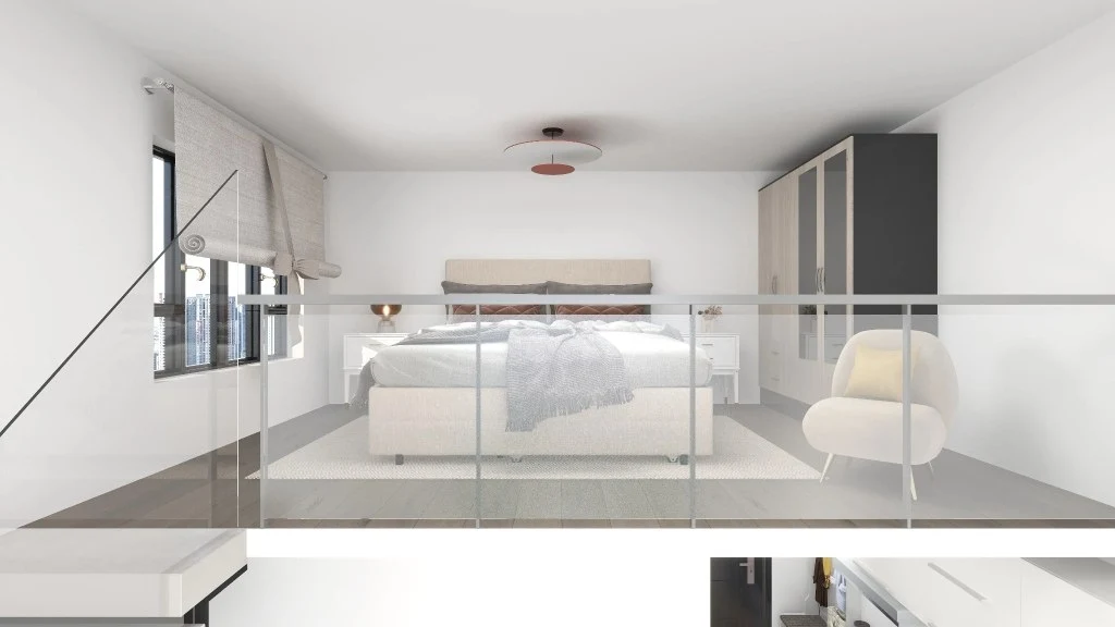 Loft Luxury-Urban Aesthetics of Space Folding bedroom