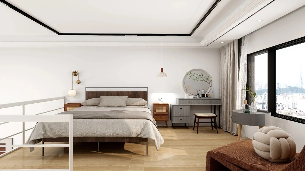 Loft Elegance - Narrative of Modern Simplicity bedroom