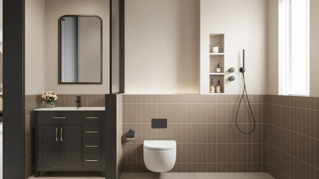 Brown - Wood Warm Tone bathroom