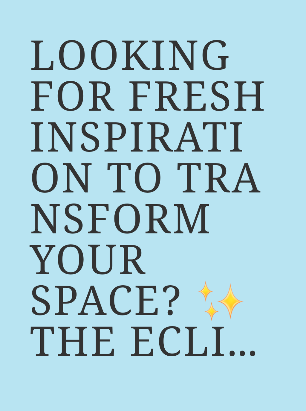 Looking for fresh inspiration to transform your space? ✨ The