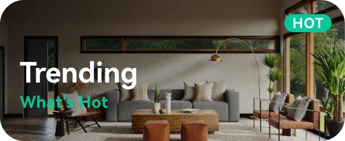 Trending design styles and popular home decor searches.
