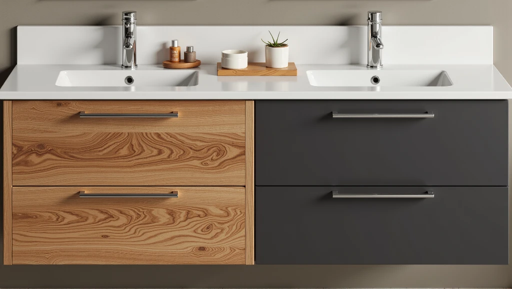 A well-styled bathroom vanity sets the tone for the whole room