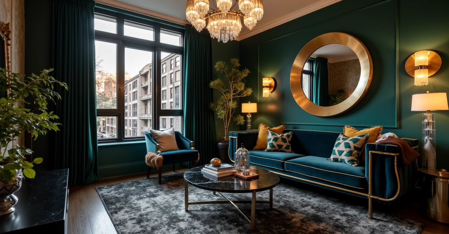 Light Luxury Retro, Modern and Elegant Room Living room 1