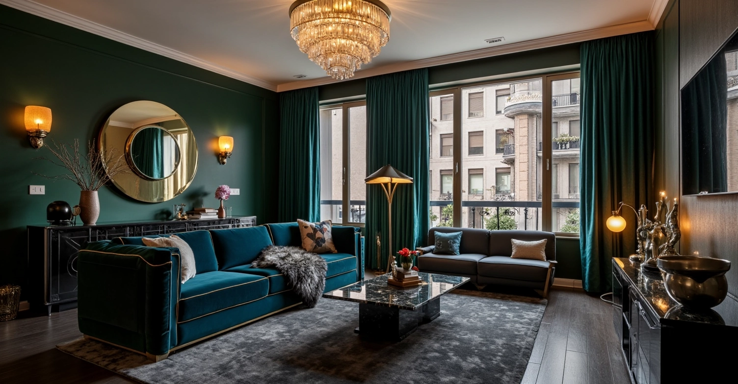 Light Luxury Retro, Modern and Elegant Room Living room 3