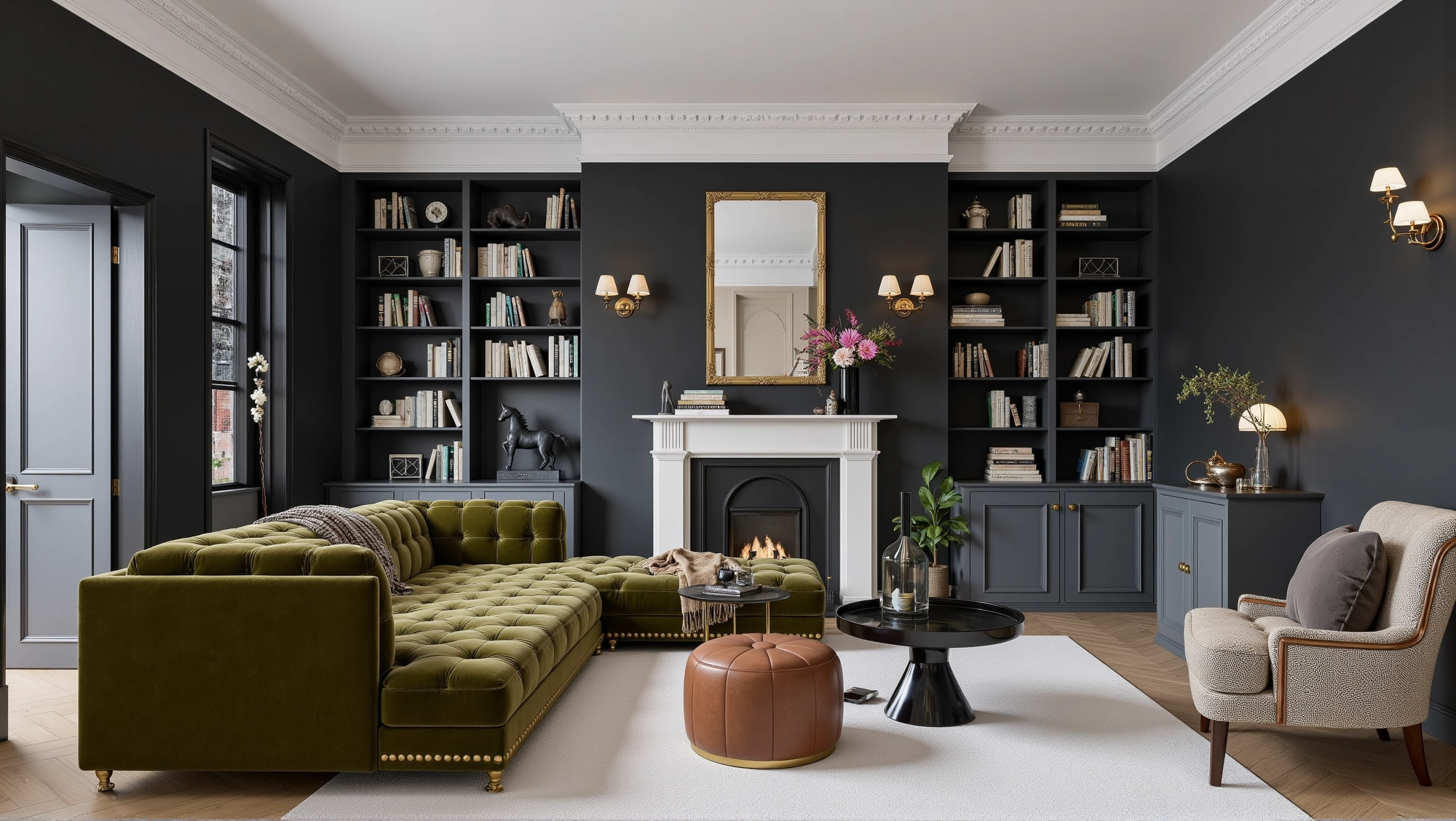 Retro Luxury, Elegant and Deep Living Room Living room 1