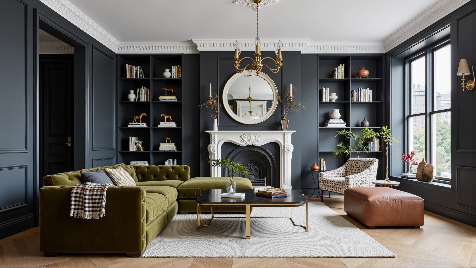 Retro Luxury, Elegant and Deep Living Room Living room 2