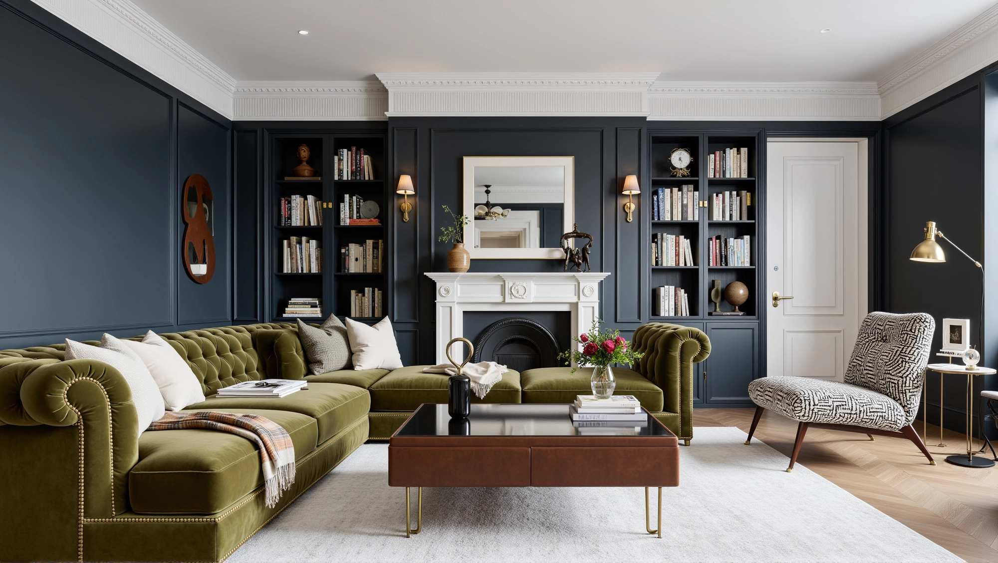 Retro Luxury, Elegant and Deep Living Room Living room 4