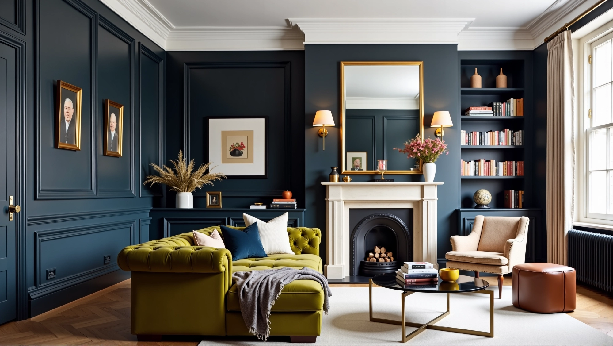 Retro Luxury, Elegant and Deep Living Room Living room 5