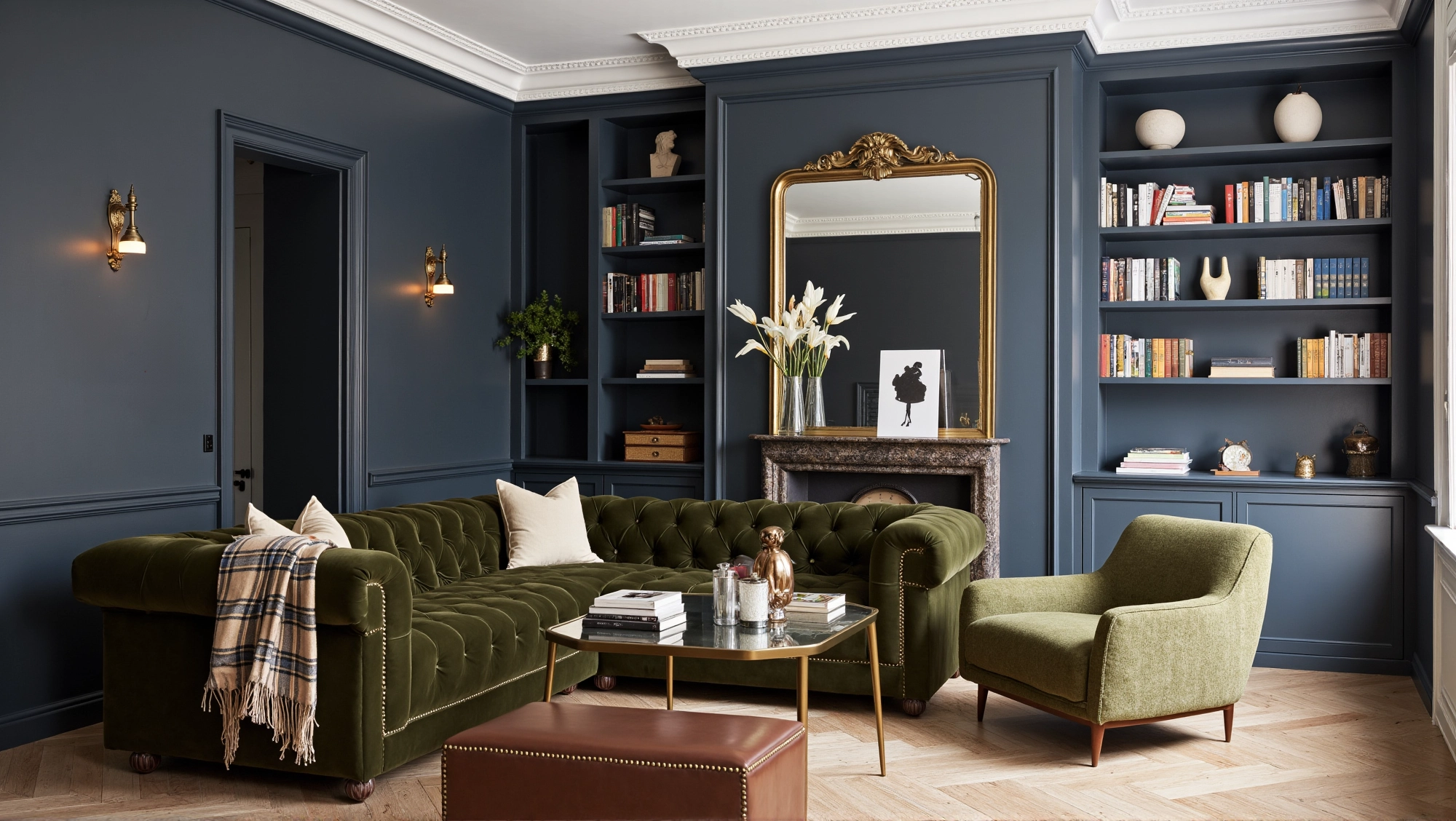 Retro Luxury, Elegant and Deep Living Room Living room 10