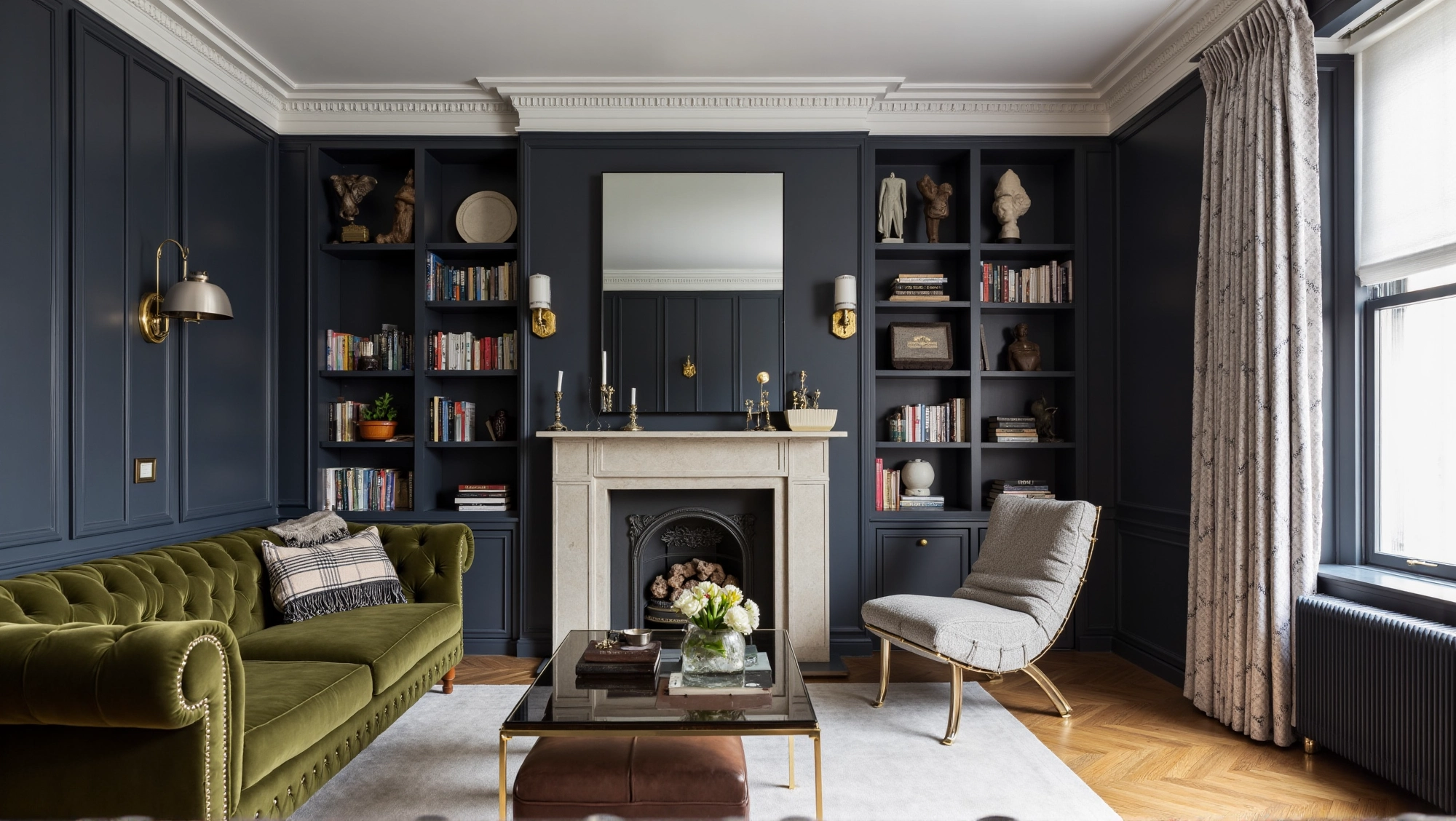 Retro Luxury, Elegant and Deep Living Room Living room 8