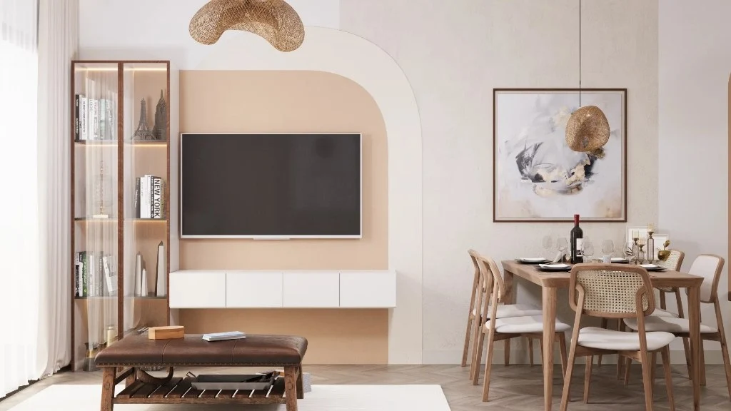 Modern bohemian apartment living-room