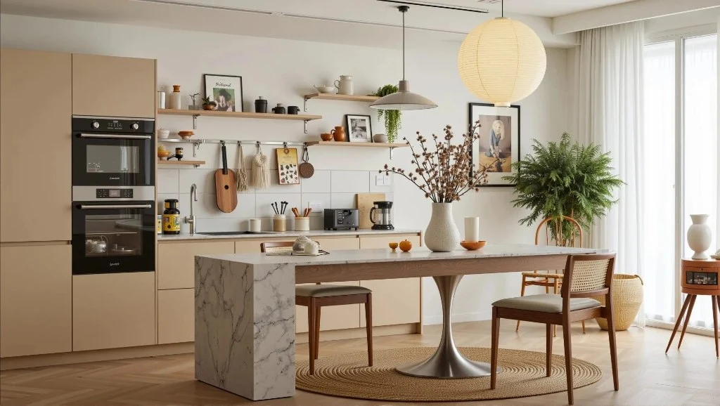 Natural Elegance: A Warm and Leisurely Home dining-room