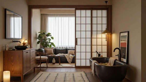 Japanese Zen Charm, Leisurely Living Space