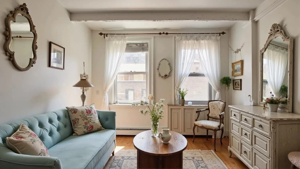 Vintage Elegance: Fresh Pastoral Living Room living-room
