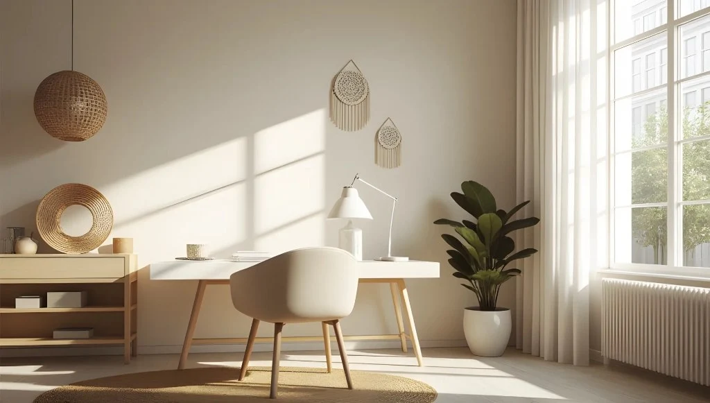 Healing Space of Sunlight and Wood study-room