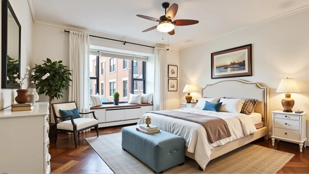 Spatial Wandering Between Mediterranean and American Styles bedroom