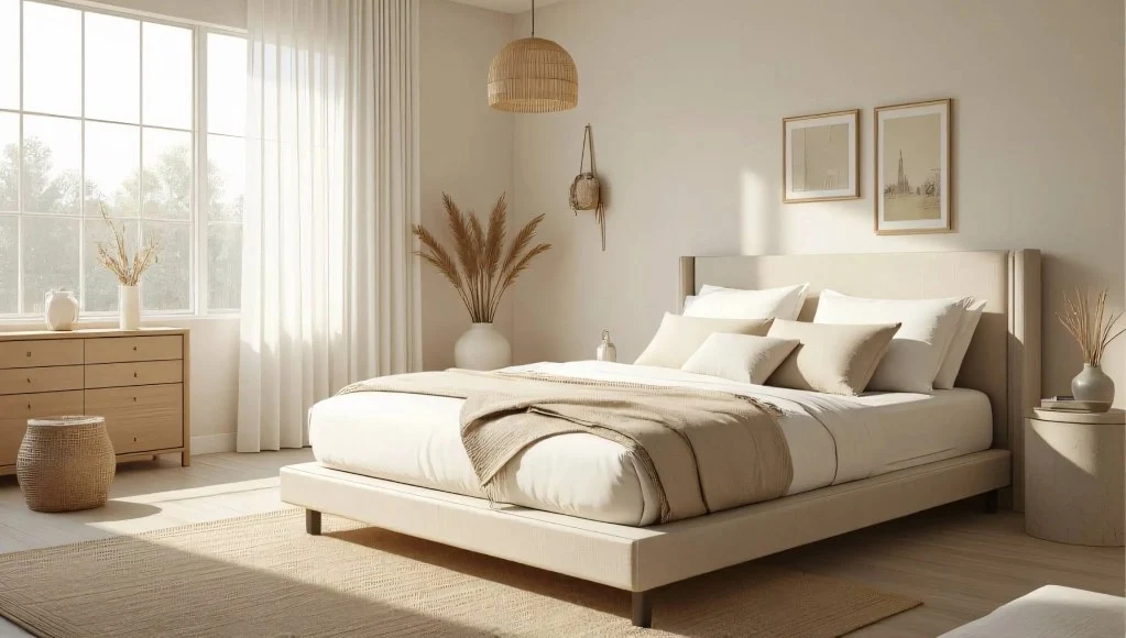 Warm-Toned Simple and Elegant bedroom