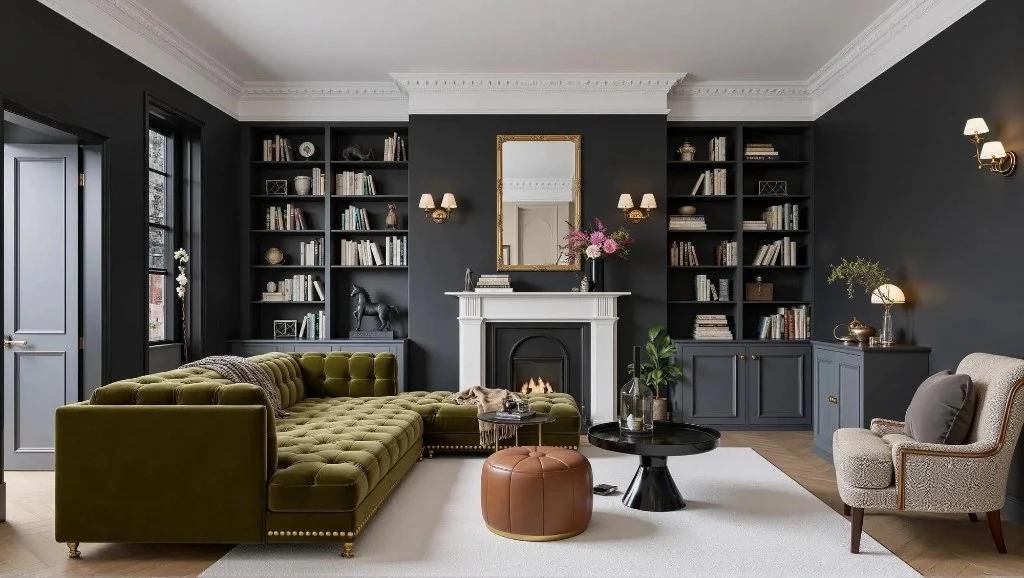 Retro Luxury, Elegant and Deep Living Room living-room