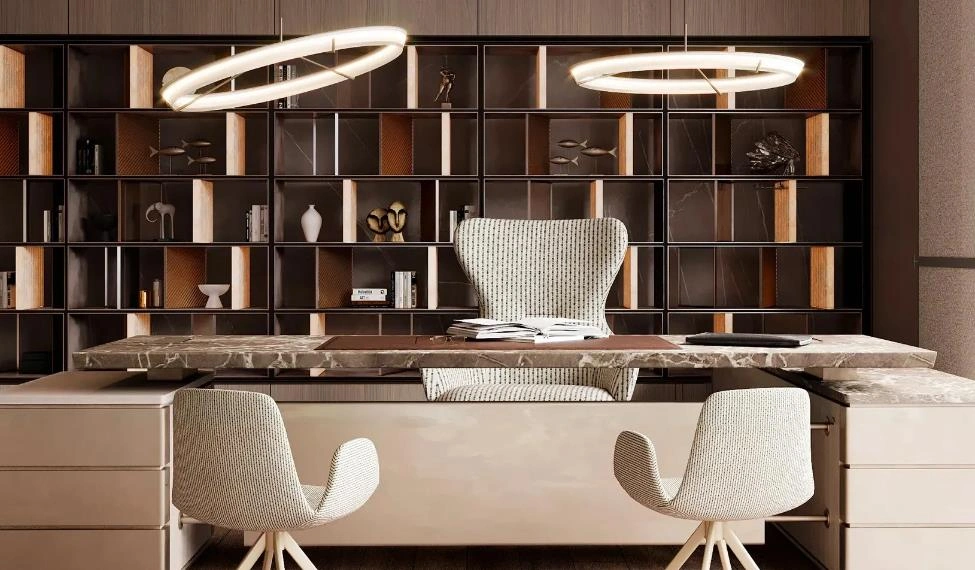 home office images showing multiple chairs and flexible modern workspace layout