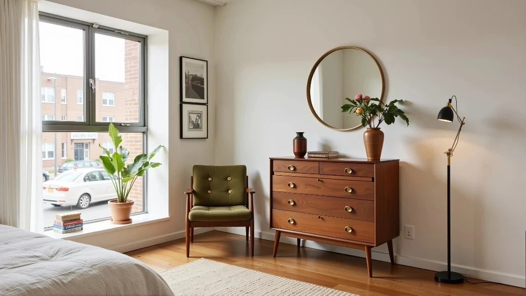 Vintage Elegance, Warm and Quiet Bedroom bedroom