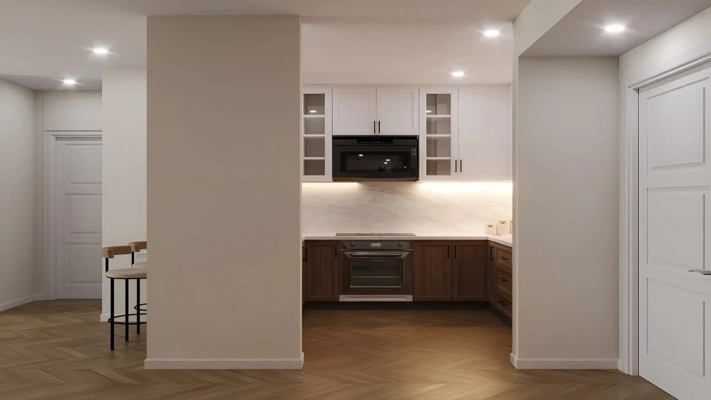 Minimal Japandi Living Room with Boho Warmth kitchen