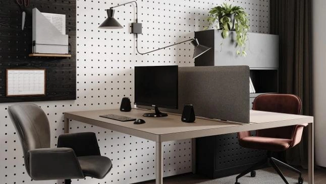 Install a pegboard for office use