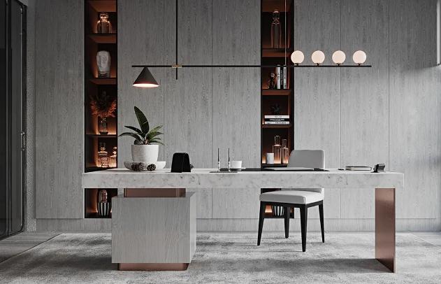 Suspended desk design