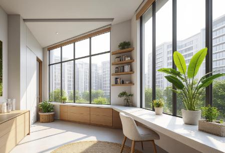  a double-row large window