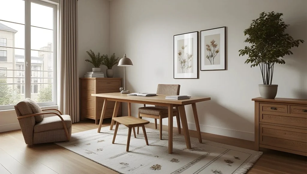 A Quiet Spatial Narrative of Natural Texture dining-room