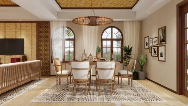 Warm-Toned Elegant Home Space