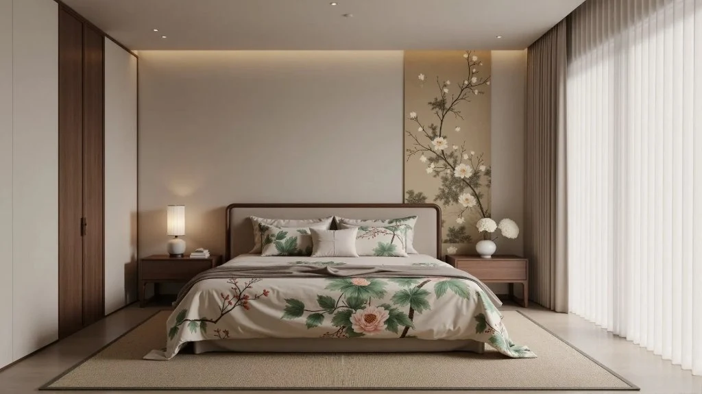 Contemporary Narrative of Traditional Aesthetics bedroom