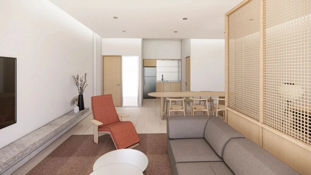 Minimalist Bedroom in Nordic Style living-room