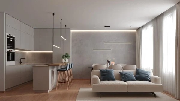 Cozy Wooden Living Room