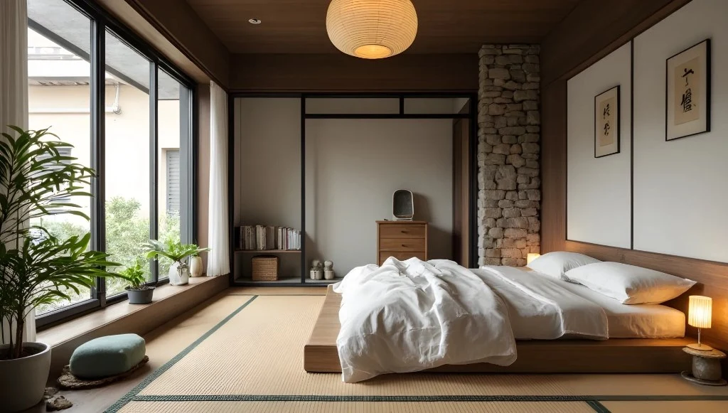 Japanese Wabi - Sabi Elegancethe bedroom