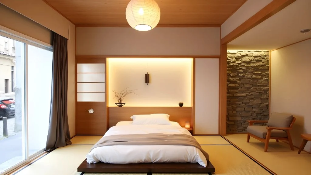 Japanese Zen Residence bedroom