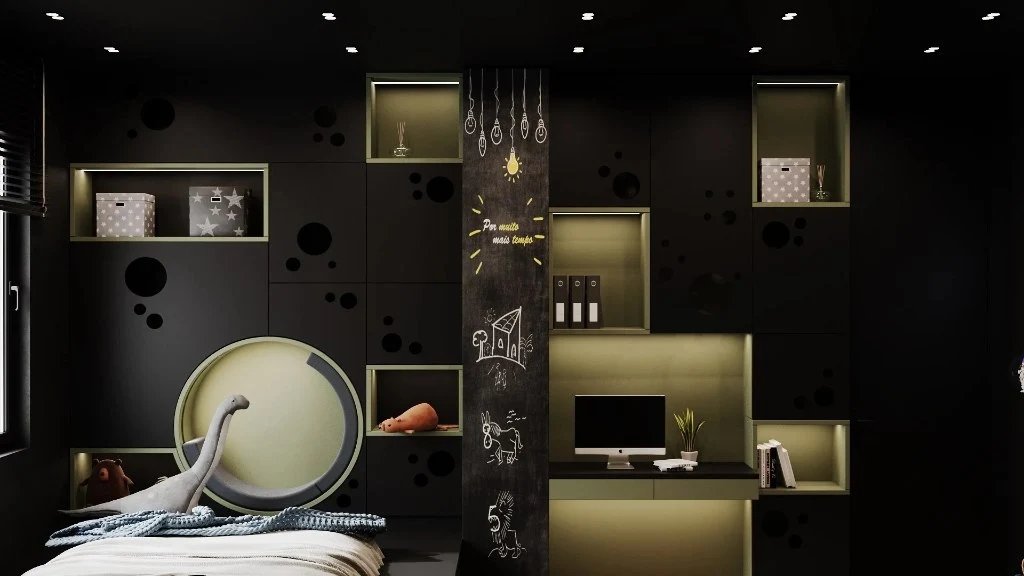 Cool and Childlike: Modern Minimalist Style Children's Room Design kids-bedroom