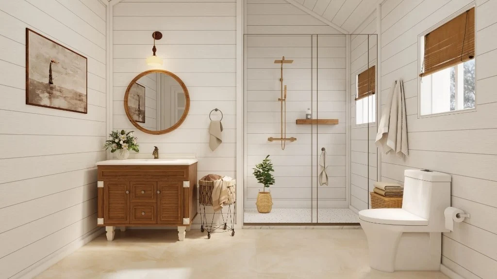 Log Wood Forest Style bathroom