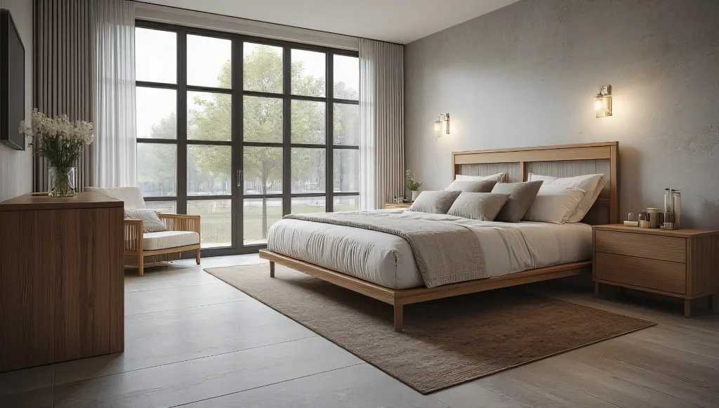 Quiet Narrative of Log - Style Spaces bedroom