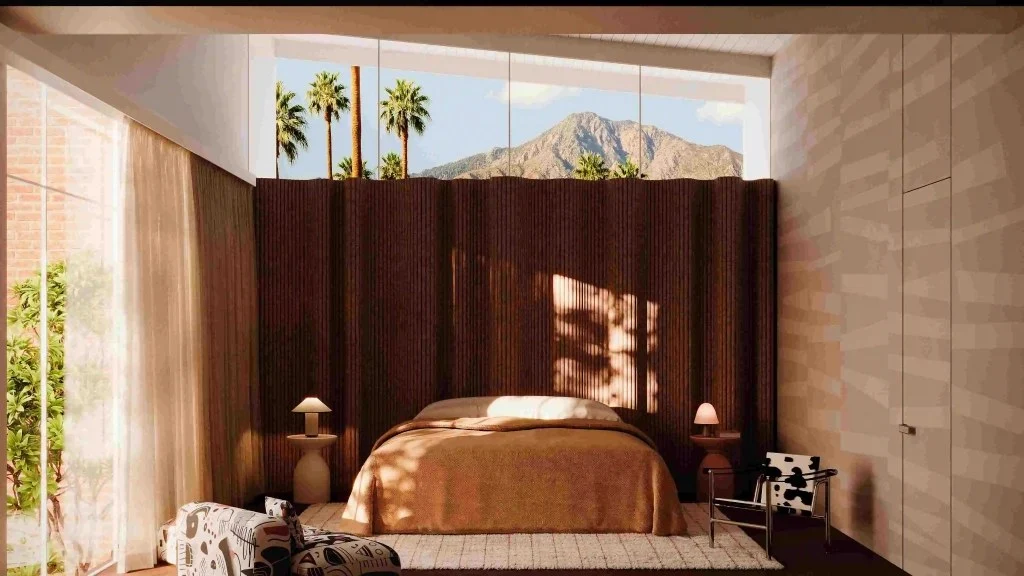 Desert Modernism: A Warm Minimalist Retreat bedroom