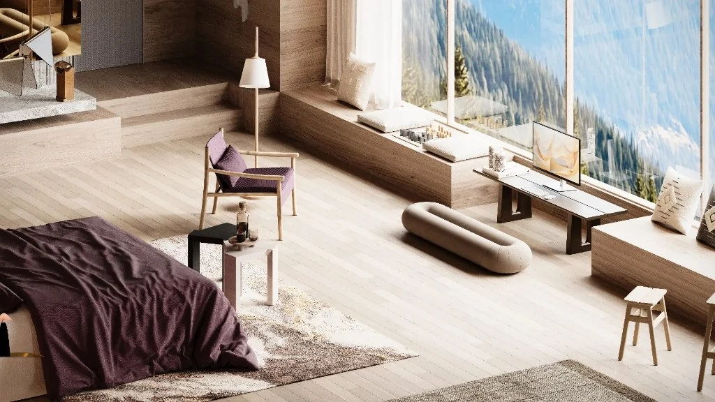 Contours of Calm bedroom