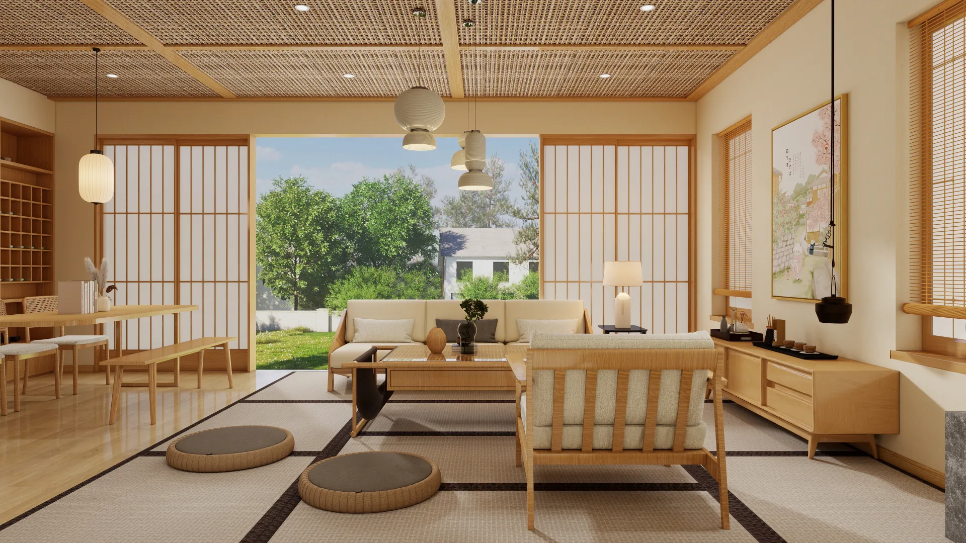 Weaving an Oriental Quiet Home Living room 2