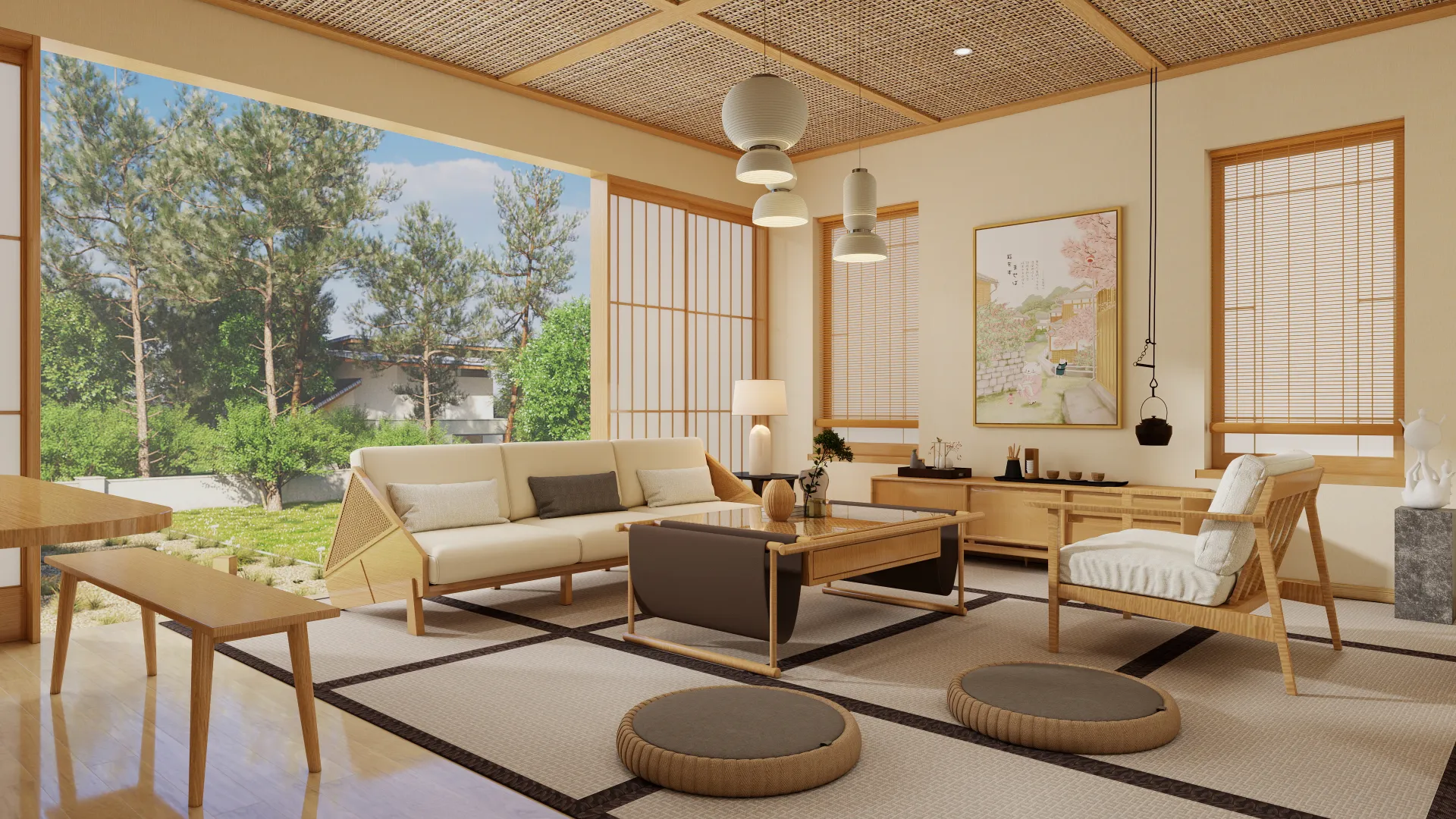 Weaving an Oriental Quiet Home Living room 3