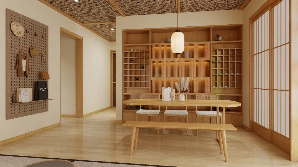 Weaving an Oriental Quiet Home dining-room